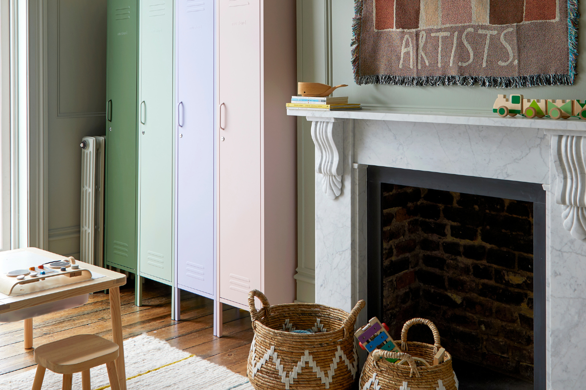 A traditional pastel playroom for little artists by Born & Bred Studio