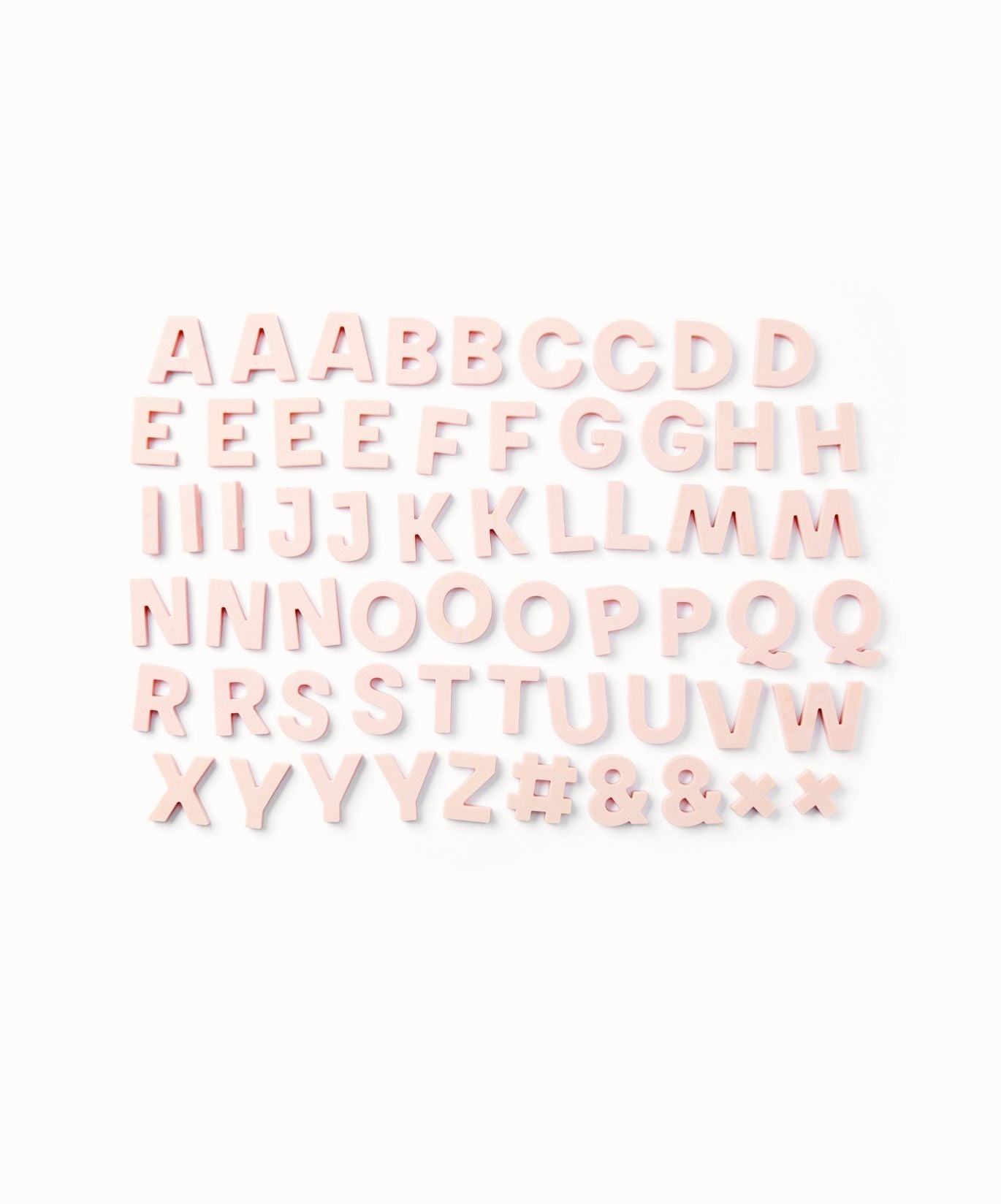 Alphabet Magnets in Blush