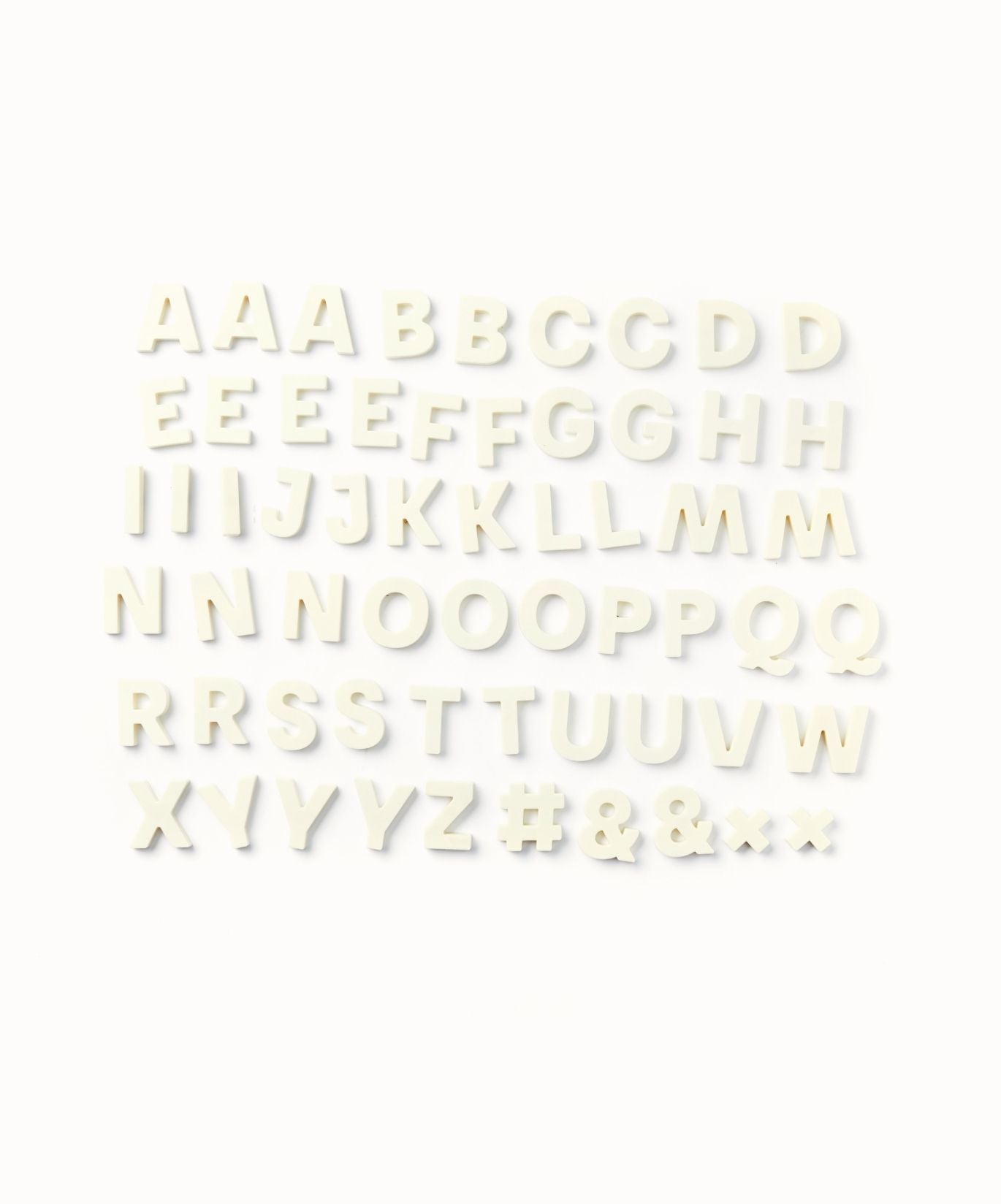 Alphabet Magnets in Bone