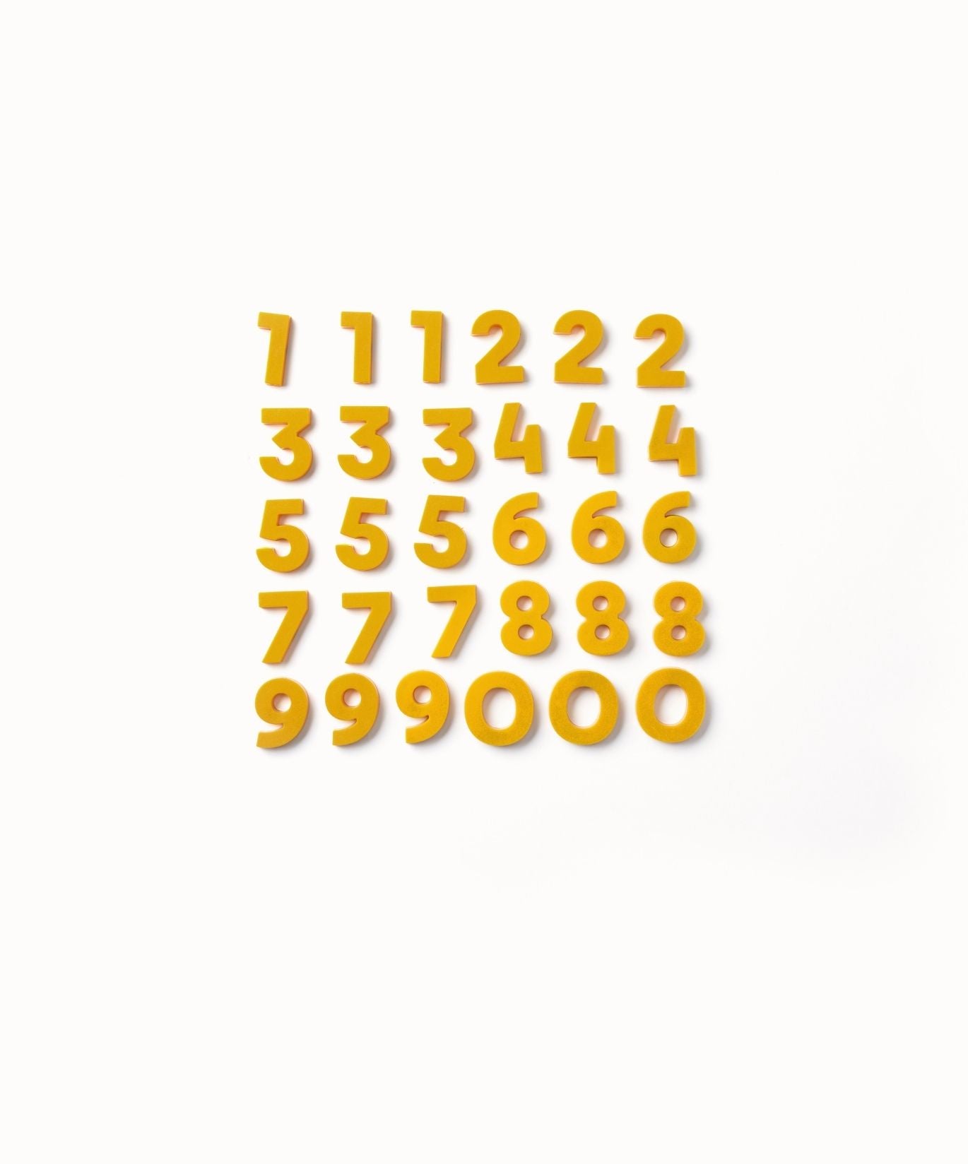 Number Magnets in Mustard
