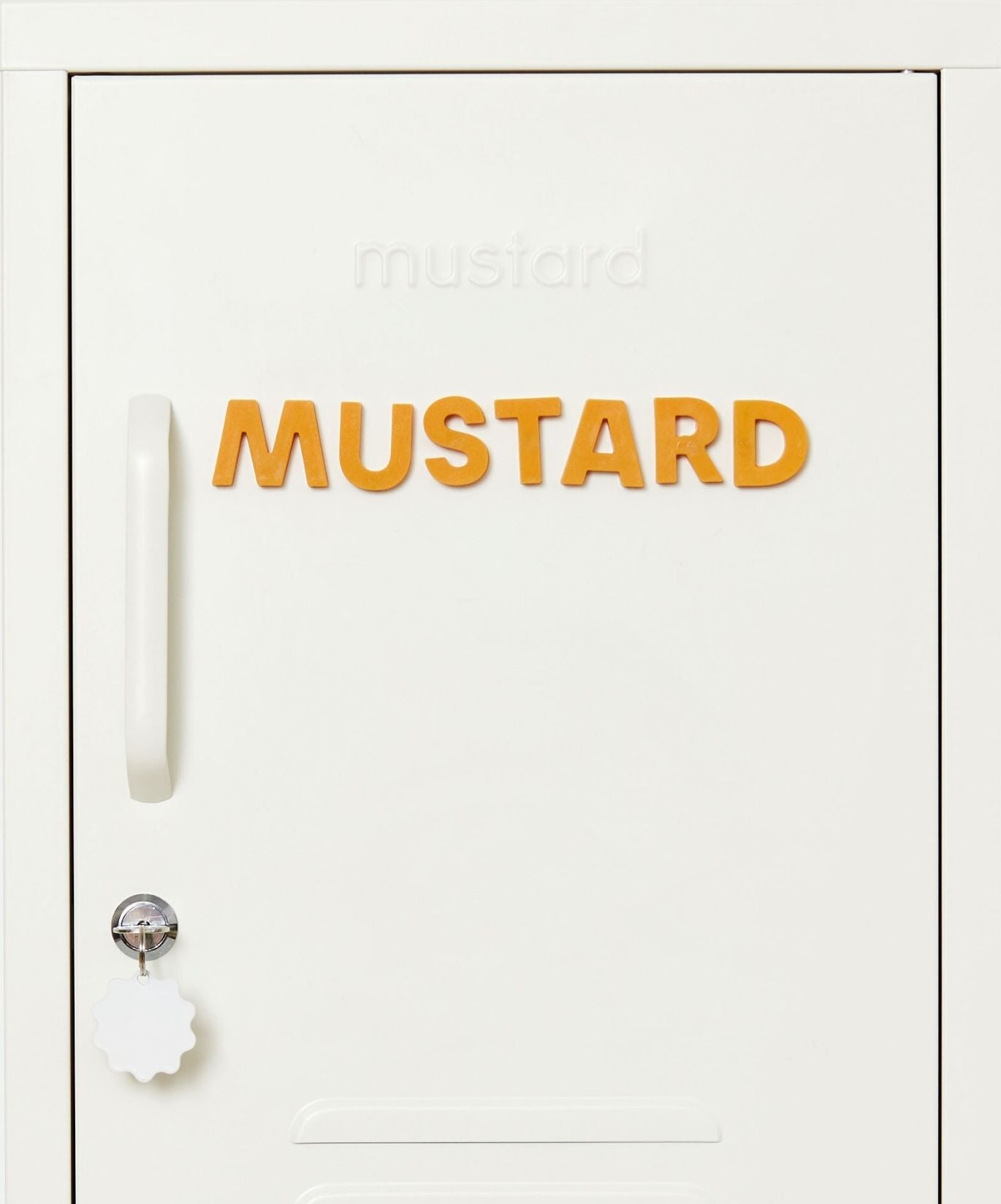 Alphabet Magnets in Mustard