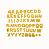 Alphabet Magnets in Mustard