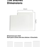 2 x Extra Shelves in Chalk