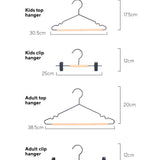 Adult Clip Hangers in Slate