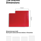 2 x Extra Shelves in Poppy