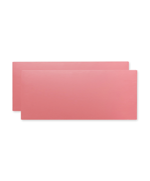 Single pink envelope or folder centered, long horizontal orientation.