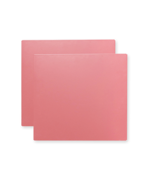 Pink rectangular folder/envelope with a darker outline, positioned horizontally.