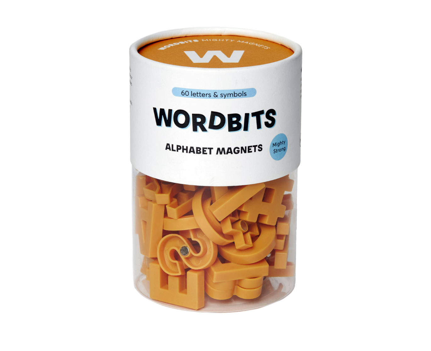 Alphabet Magnets in Mustard
