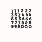 Number Magnets in Black