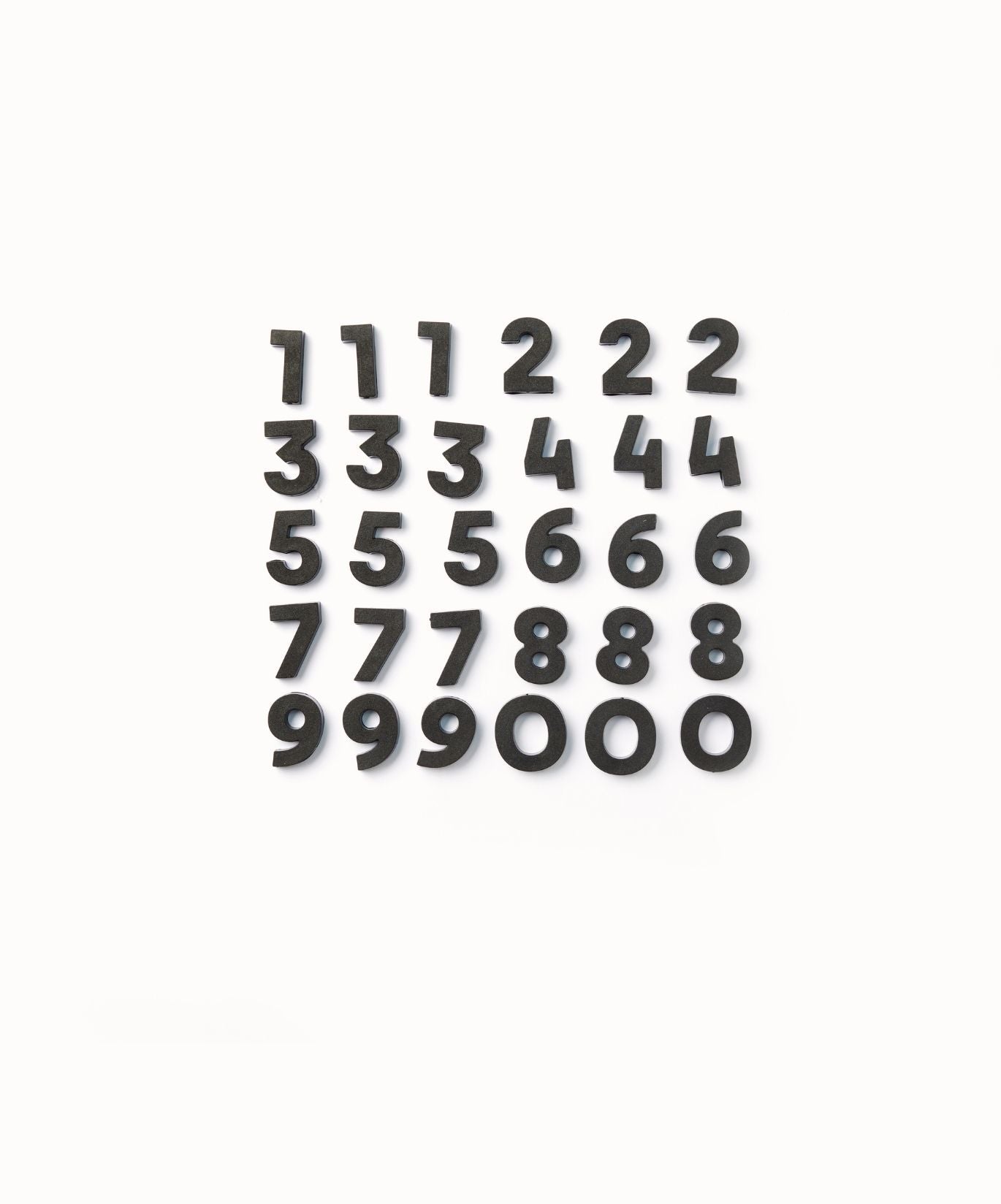 Number Magnets in Black