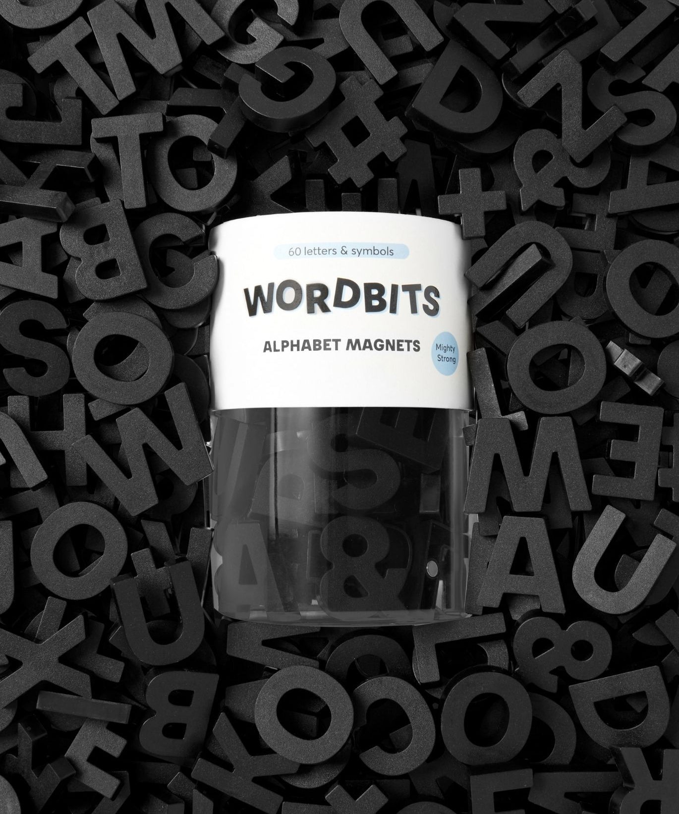 Alphabet Magnets in Black