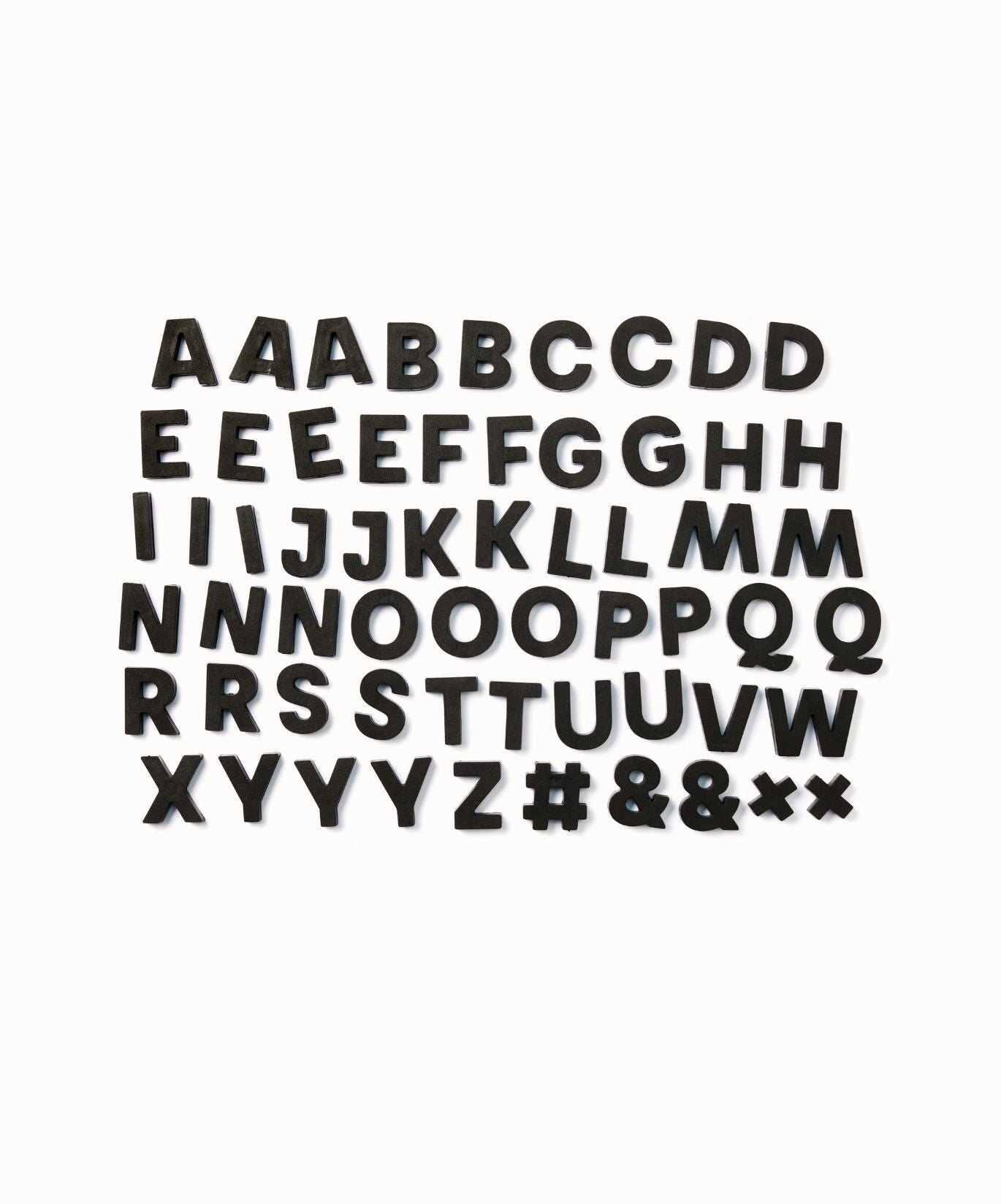 Alphabet Magnets in Black