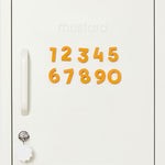 Number Magnets in Mustard
