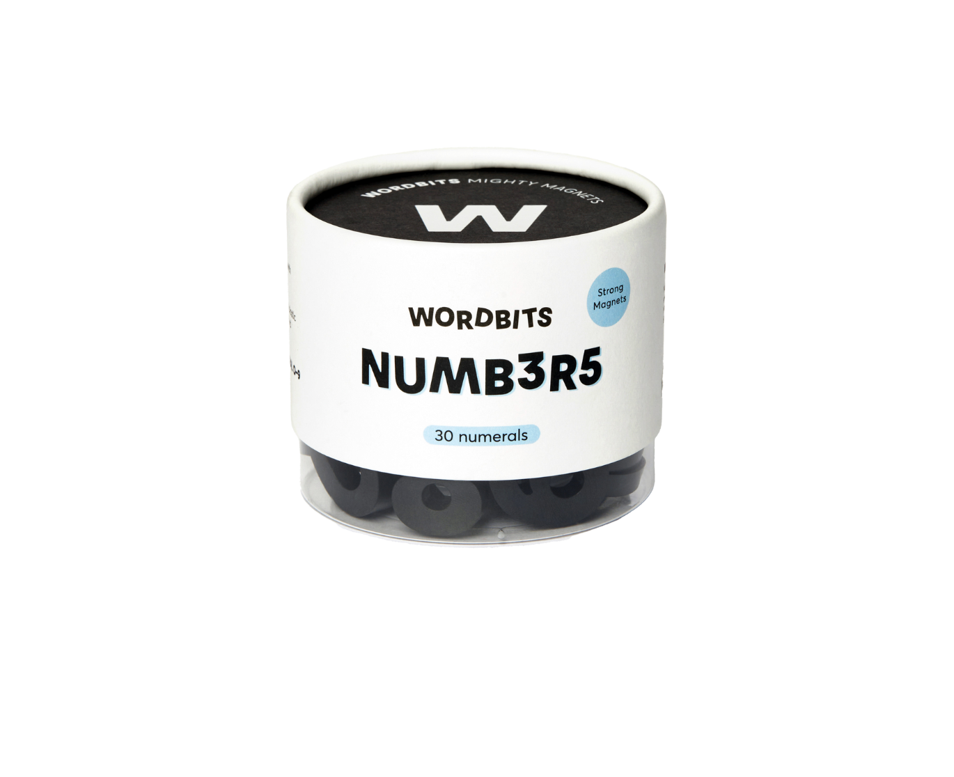Number Magnets in Black