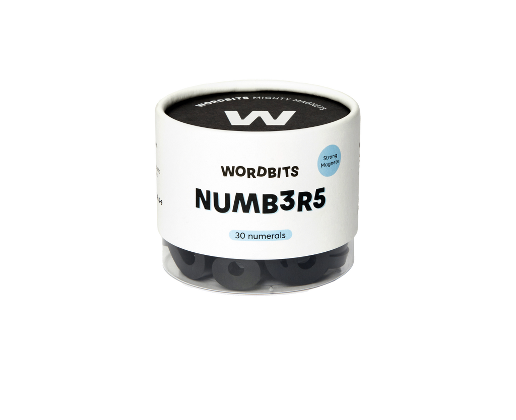 Number Magnets in Black