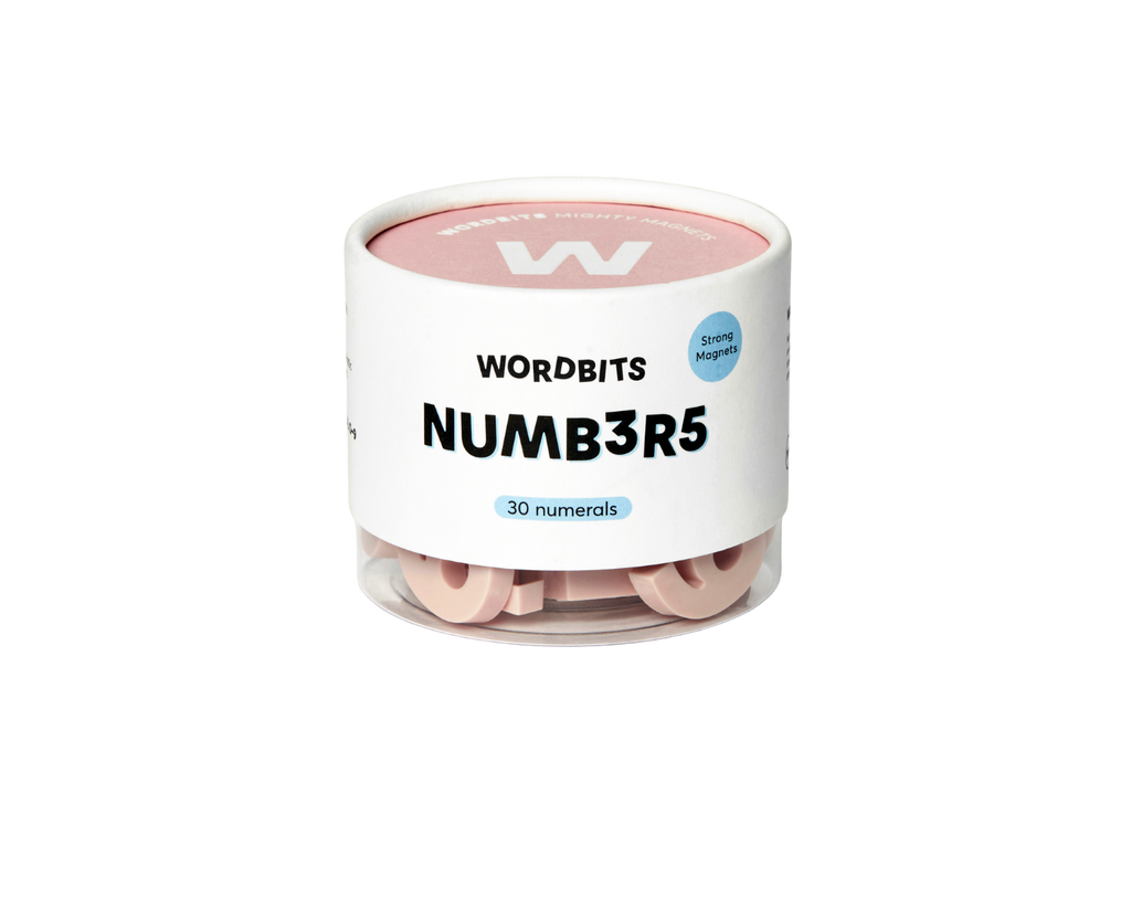 Number Magnets in Blush